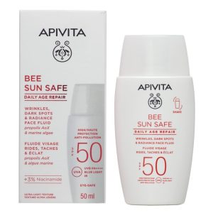 Apivita Bee Sun Safe Daily Age Repair Dry Touch Face Cream Anti-Wrinkle SPF50 50ml