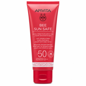 Apivita Bee Sun Safe Hydra Fresh Face & Body Milk Travel Size Hydrating SPF50 100ml