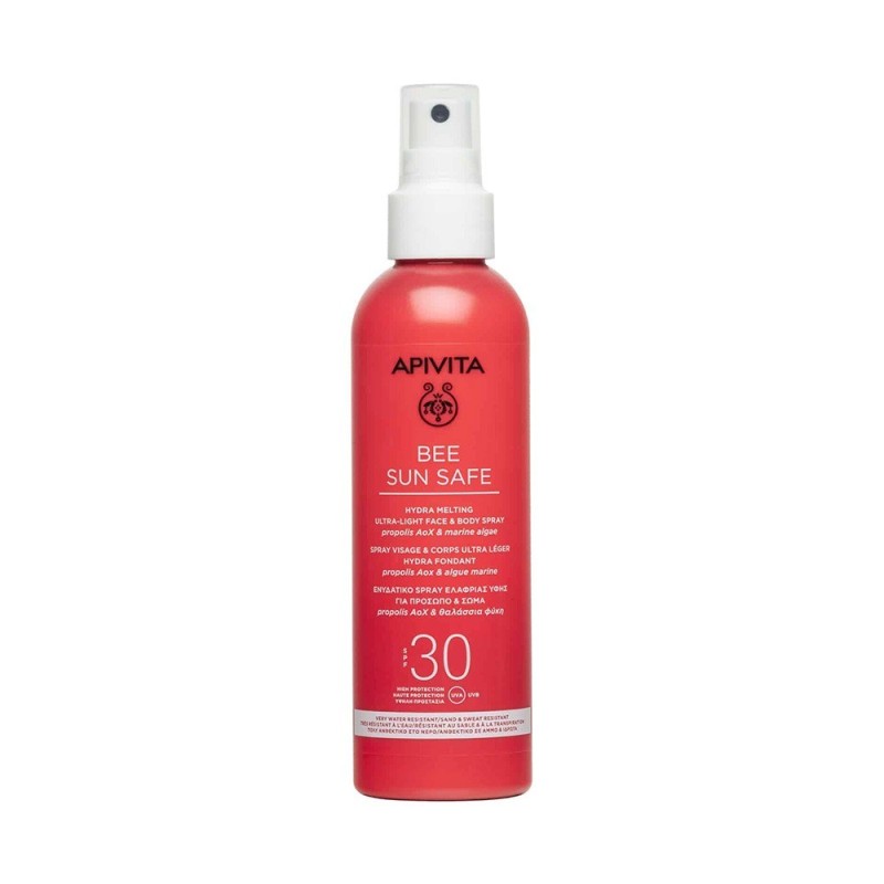 Apivita Bee Sun Safe Hydra Melting Ultra Light Face & Body Spray SPF30 Hydrating 200ml