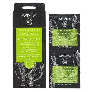 Apivita Express Beauty Face Mask Prickly Pear Moisturizing Soothing 2 x 8ml