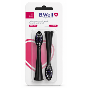 B.Well Med-870 Black Replacement Brush Heads