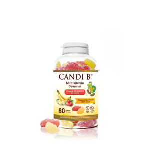 Candi B Multivitamin 80 Gum Bana + Strawbe