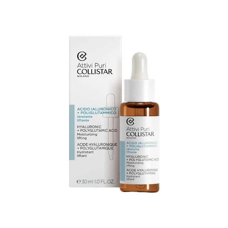 COLLISTAR FACE HYAULURONIC ACID + POLYGLUTAMMIC ACID MOISTURIZING LIFTING DROPS 30ML