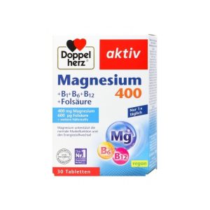 Doppelherz Magnesium + B1, B6, B12, + Folic Acid 30 Tablets