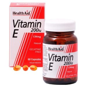 Health Aid Vitamin E 200 I.U (134mg), 60 Capsules