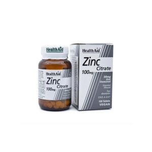 Health Aid Zinc Citrate 100mg 100 Tablets