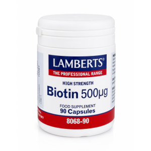 Lamberts Biotin 500mcg, 90 Capsules