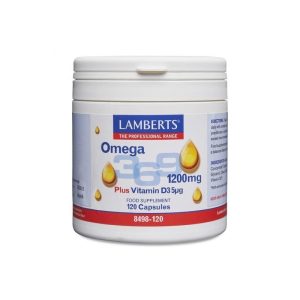 Lamberts Omega 3 6 9 1200mg Plus Vitamin D3 120 Capsules