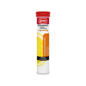 Lanes Vitamin C 1g + Ginseng 20 Tablets Efferv.