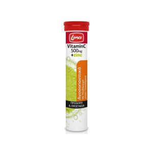 Lanes Vitamin C 500mg + Zinc Lemon 20 Tablets Efferv.