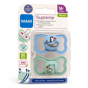 Mam Supreme Pacifier 16 + Boy 2 Pcs 776628