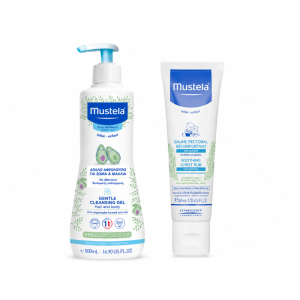 Mustela Clean Hydrate & Soothe 500ml + Free Soothing Chest 40ml