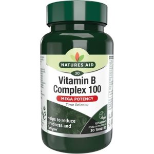 Nature's Aid Vitamin B Complex 100mg Mega Potency 30 Tablets