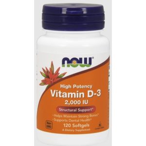 NOW Foods Vitamin D3 2.000IU, 120 Softgels