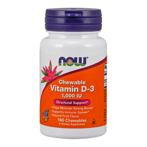 NOW Foods Vitamin D3 1000IU 180 Chewable